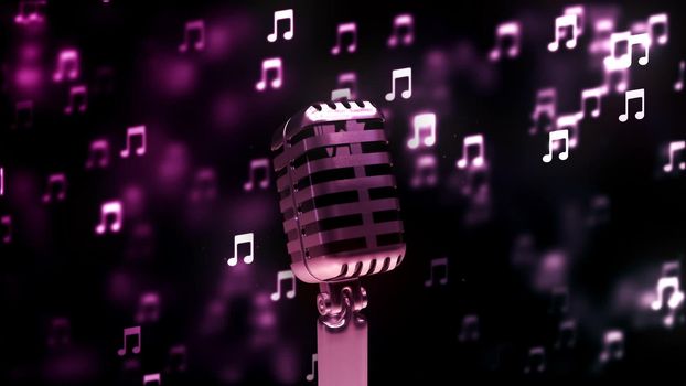 Abstract Background with nice abstract retro microphone
