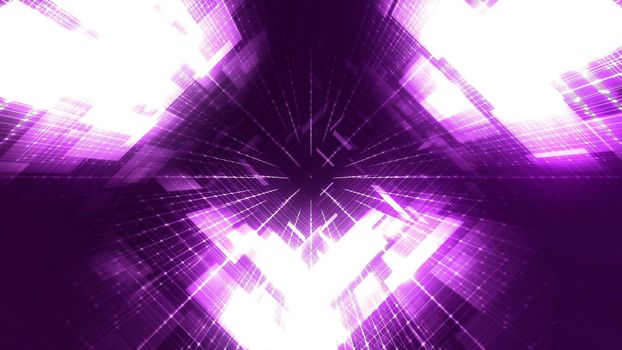 Digital Cyber World Looped Background - purple