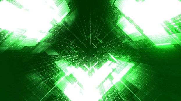 Digital Cyber World Looped Background - green