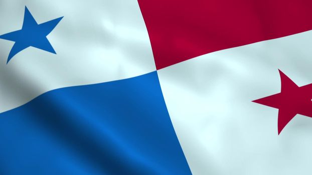 Realistic Panama flag waving in the wind.