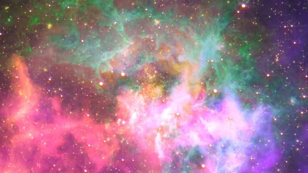 Flying through beatiful nebula, Abstract Background