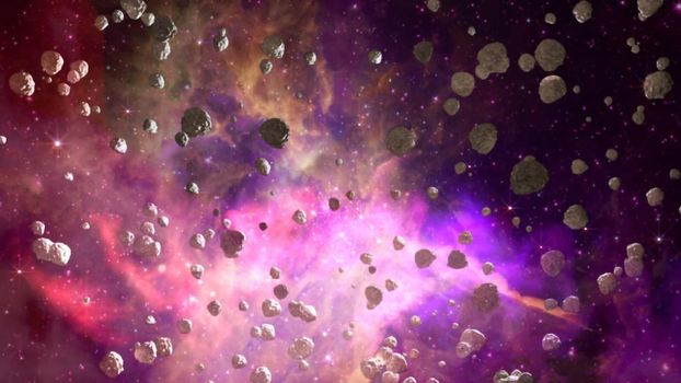 Flying through beatiful nebula, Abstract Background