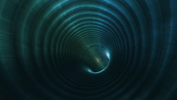 Abstract background with flight in sci-fi tunnel with fantastic lights.