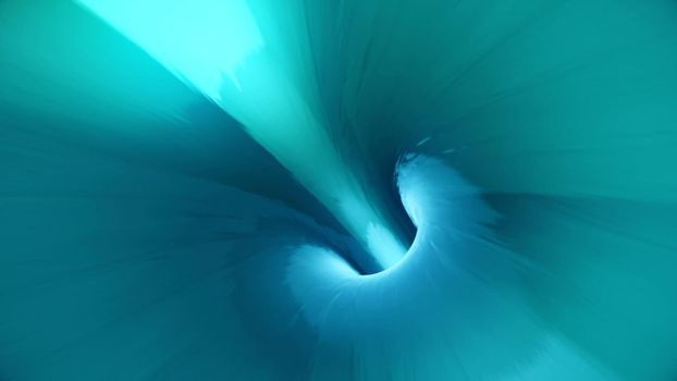 Abstract background with flight in sci-fi tunnel with fantastic lights.