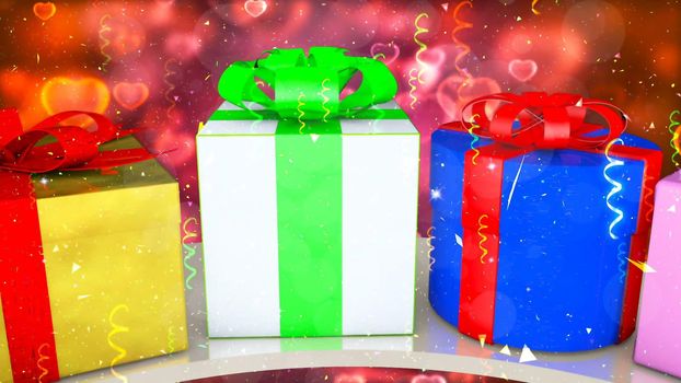 Abstract Background with nice gift boxes