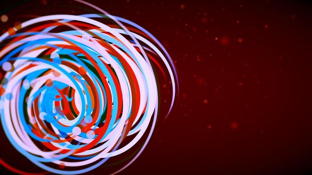 Abstract CGI graphics with colored spiral