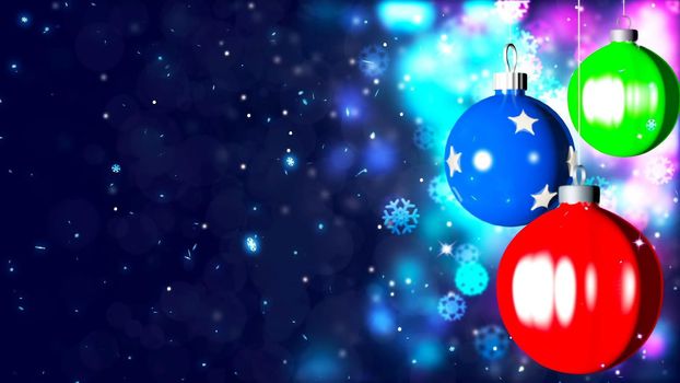 Abstract Background with nice christmas balls