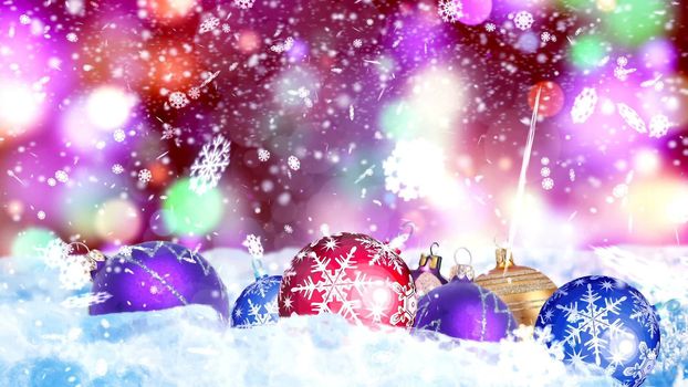 Abstract Background with nice christmas balls