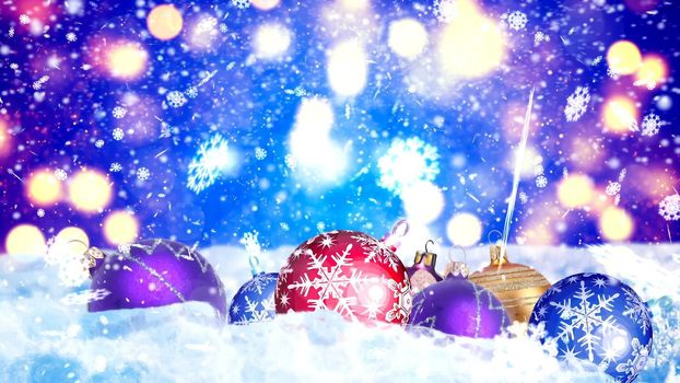 Abstract Background with nice christmas balls