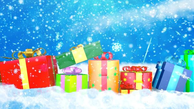 Abstract Background with nice gift boxes