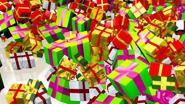 Abstract Background with nice gift boxes