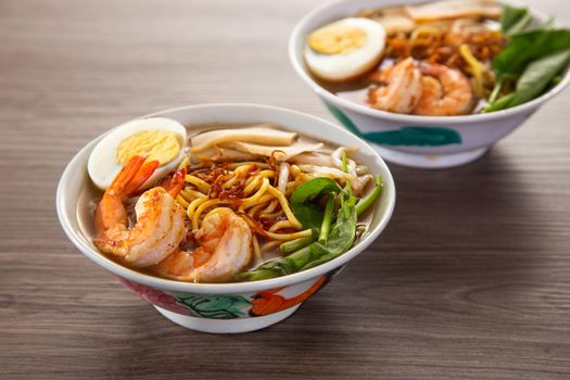 Spicy Prawn Noodle. A delicacy made popular by the Chinese in Malaysia