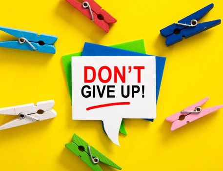 Don't give up - Do It, conceptual image in a motivational message.