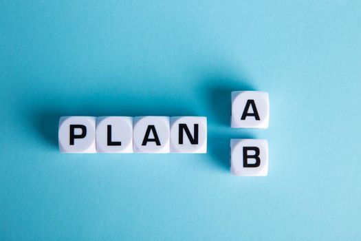 Choice of plan a or plan b. Business strategy, failure analysis and not give up.