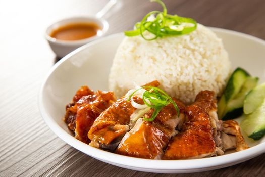 Roasted Chicken Rice from a hawker stall in Malaysia
