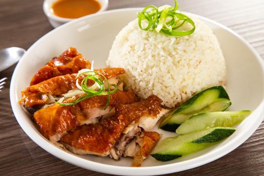 Roasted Chicken Rice from a hawker stall in Malaysia