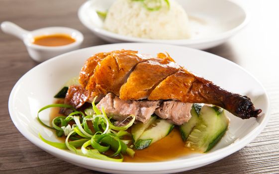 roast duck rice, popular of hawker food in Malaysia