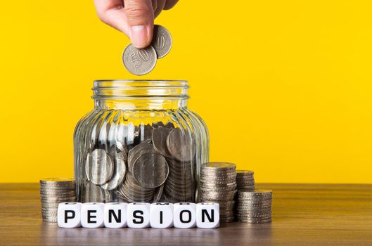 Saving money for retirement plan. Retirement Conceptual