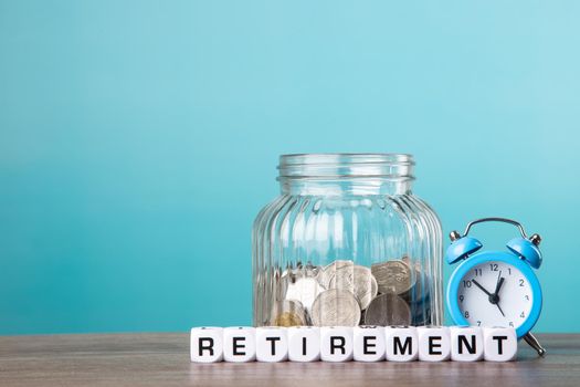 Saving money for retirement plan. Retirement Conceptual