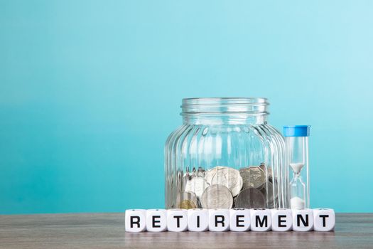Saving money for retirement plan. Retirement Conceptual