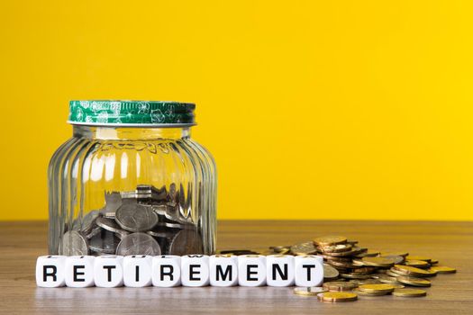 Saving money for retirement plan. Retirement Conceptual