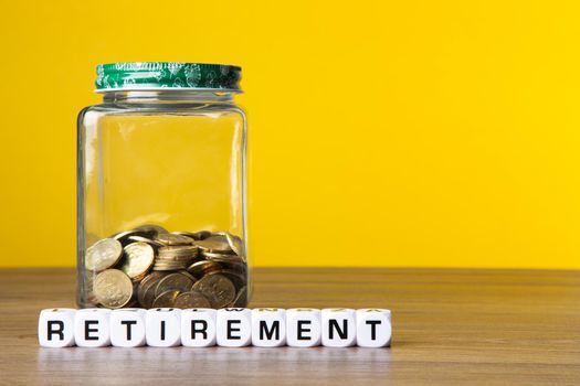 Saving money for retirement plan. Retirement Conceptual