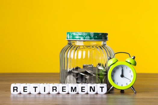 Saving money for retirement plan. Retirement Conceptual