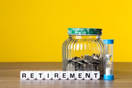 Saving money for retirement plan. Retirement Conceptual