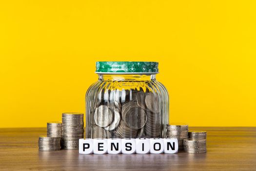 Saving money for retirement plan. Retirement Conceptual