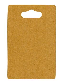 brown paper tag label for product information isolated over white background