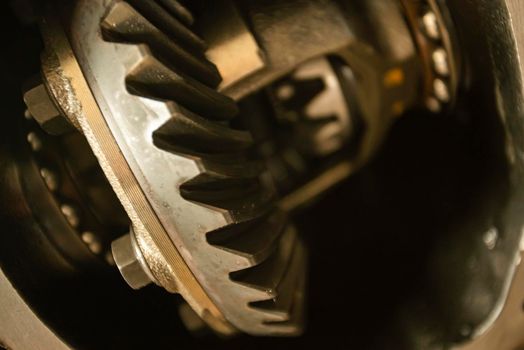 Differential gear detail ready for reparation in low light