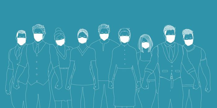 Medical Staff Wearing Face Mask in Global Epidemic