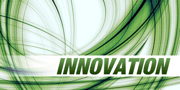 Innovation Concept on Green Abstract Background