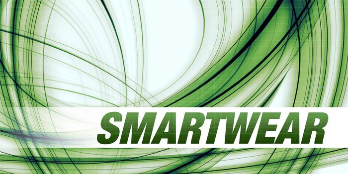 Smartwear Concept on Green Abstract Background