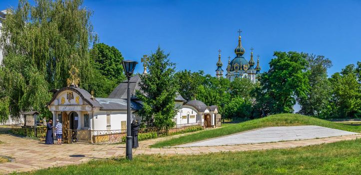 Kyiv, Ukraine 07.11.2020. Church of St. Nicholas of Myra near the Kiev Detinets, Ukraine, on a sunny summer day