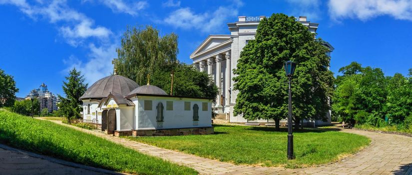 Kyiv, Ukraine 07.11.2020. Church of St. Nicholas of Myra near the Kiev Detinets, Ukraine, on a sunny summer day