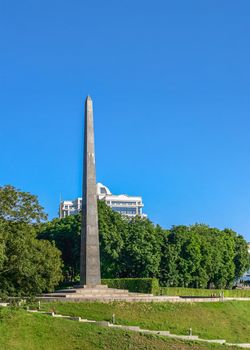 Kyiv, Ukraine 07.11.2020.  Tomb of the Unknown Soldier in the Park of Eternal Glory in Kyiv, Ukraine, on a sunny summer morning