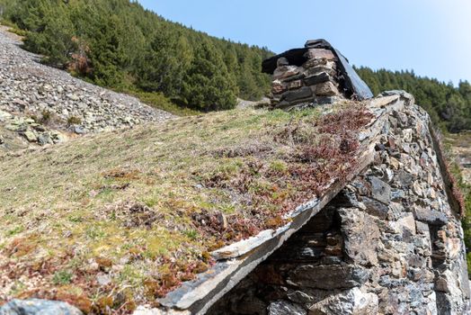 Cabanes del Castellar in Spring on the road to Ordino Arcalis in Andorra.