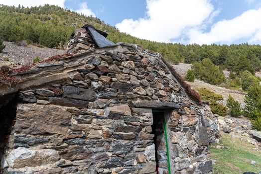 Cabanes del Castellar in Spring on the road to Ordino Arcalis in Andorra.