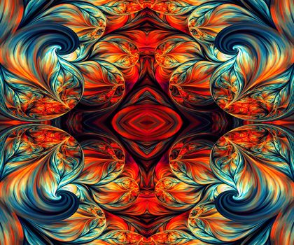 Computer generated colorful fractal artwork for creative art,design and entertainment