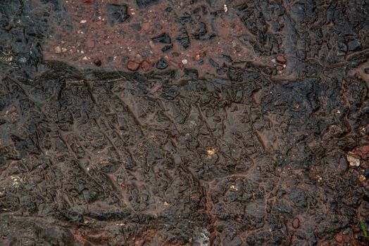 Beautiful patterns of granite on the mountains that erode naturally. Surface stone of the Mountain. copy space.