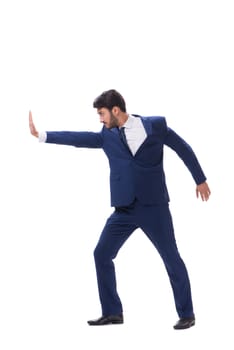 Young businessman isolated on whie background 