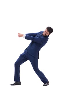 Young businessman isolated on whie background 