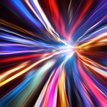 Internet system with colorful lighting of speed for abstract background