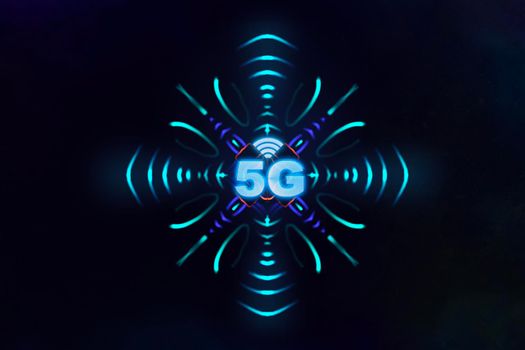 5G technology concept design with illustration 
