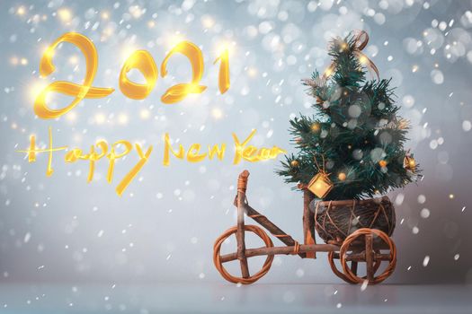 2021 Happy new year congratulation concept