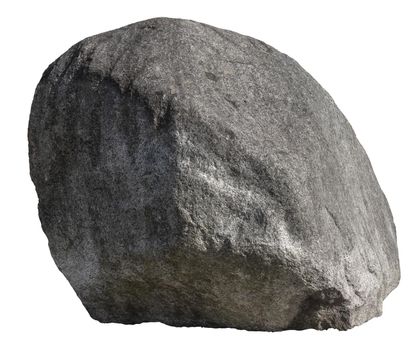 A Large Isolated Boulder Or Rock On A White Background