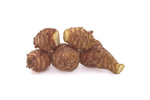 Jerusalem Artichoke (Sunchoke) isolated on white background
