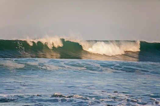 Icy Atlantic waves breaking on the Namaqualand coast of South Africa