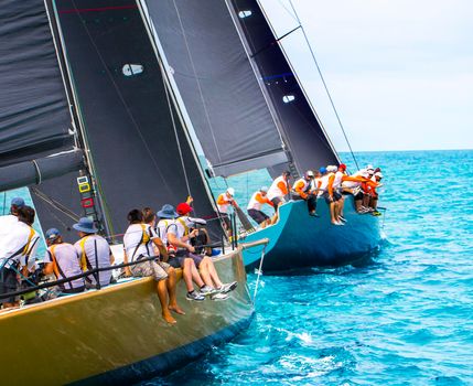 Sailing yachts regatta. Yachting. Sailing.